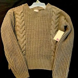 Brand new, XS Galvanized Green knit sweater, So (Kohls) brand.